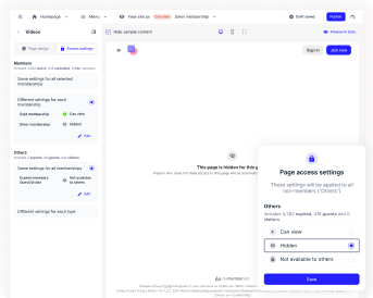 Page custom access